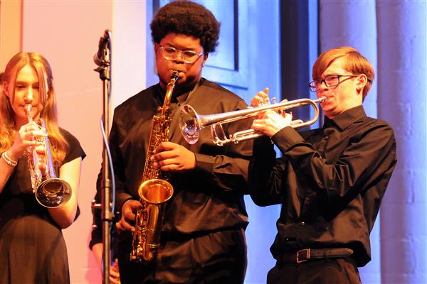Students performing at the 2023-2024 All County Jazz Concert